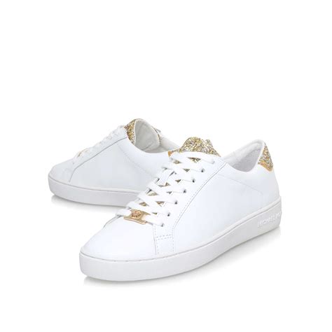 michael kors schoenen irving lace up|Irving Embellished Leather Sneaker .